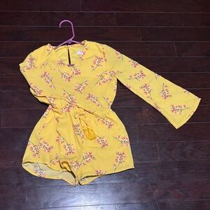 GB Girls Yellow Floral Romper